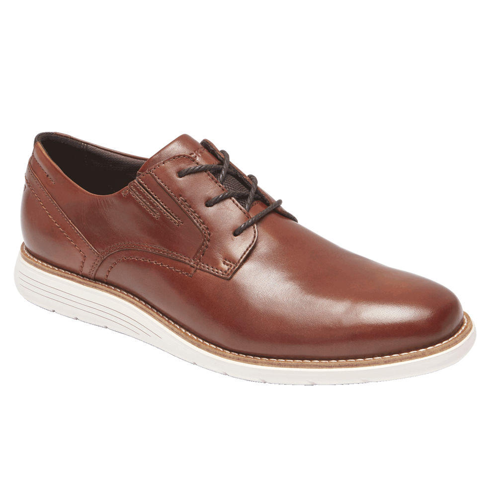 ロック ポート ドレスシューズ メンズ ブラウン - Total Motion Sport Plain Toe - BCV026391